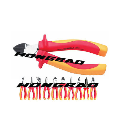 6 &quot; 1000V 격리된 롱 노우즈 플라이어들 150 밀리미터 CRV AC 전기적이 하는 평평한 종구 스무스 에지
